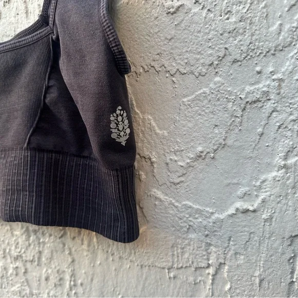 FREE PEOPLE MOVEMENT Bra Women XS/S Good Karma Square Neck Black‎ - Picture 2 of 4